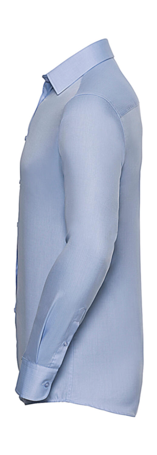 Russell Collection Men's LS Herringbone Shirt - Afbeelding 6