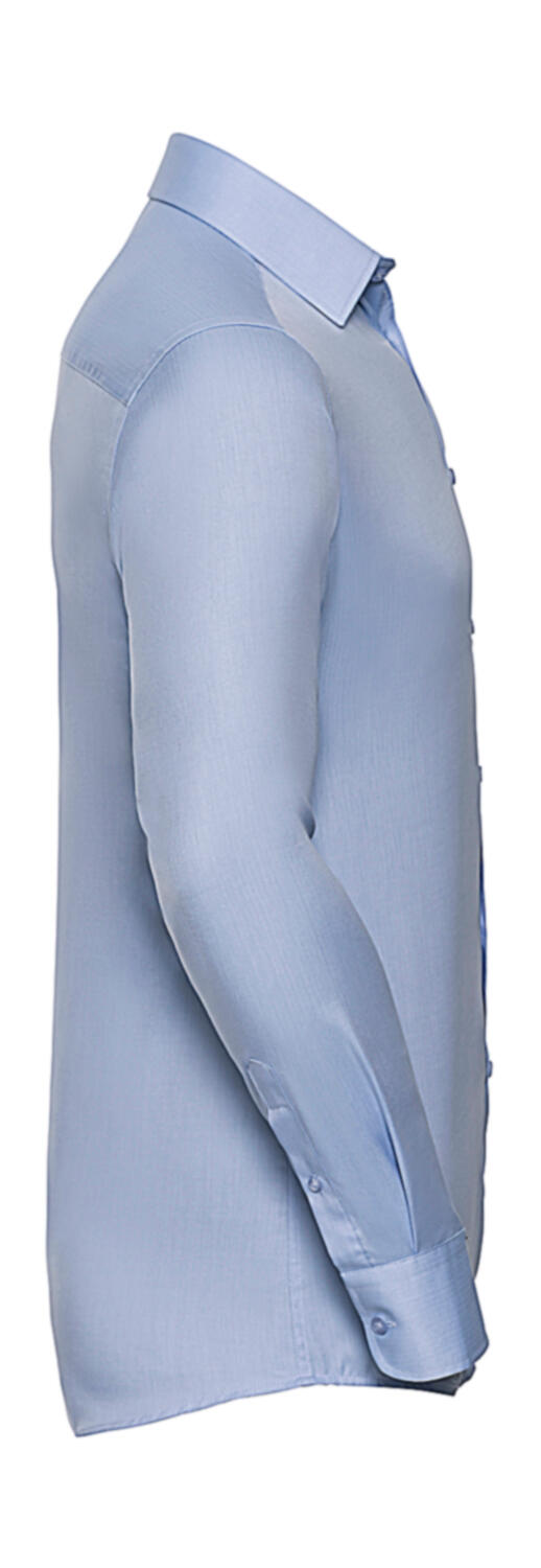 Russell Collection Men's LS Herringbone Shirt - Afbeelding 8