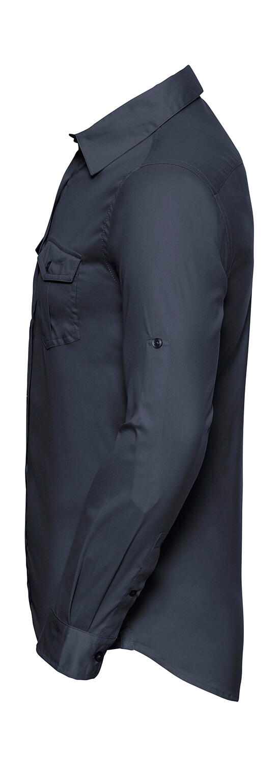 Russell Collection Roll Sleeve Shirt Long Sleeve - Afbeelding 2