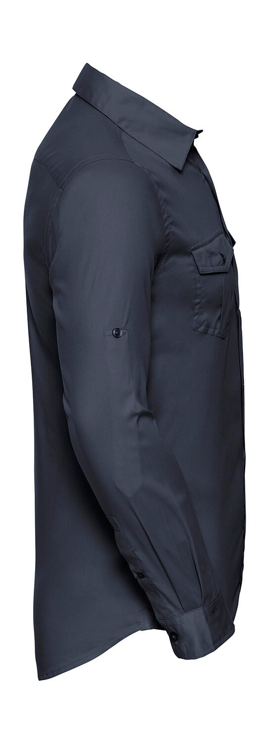 Russell Collection Roll Sleeve Shirt Long Sleeve - Afbeelding 4