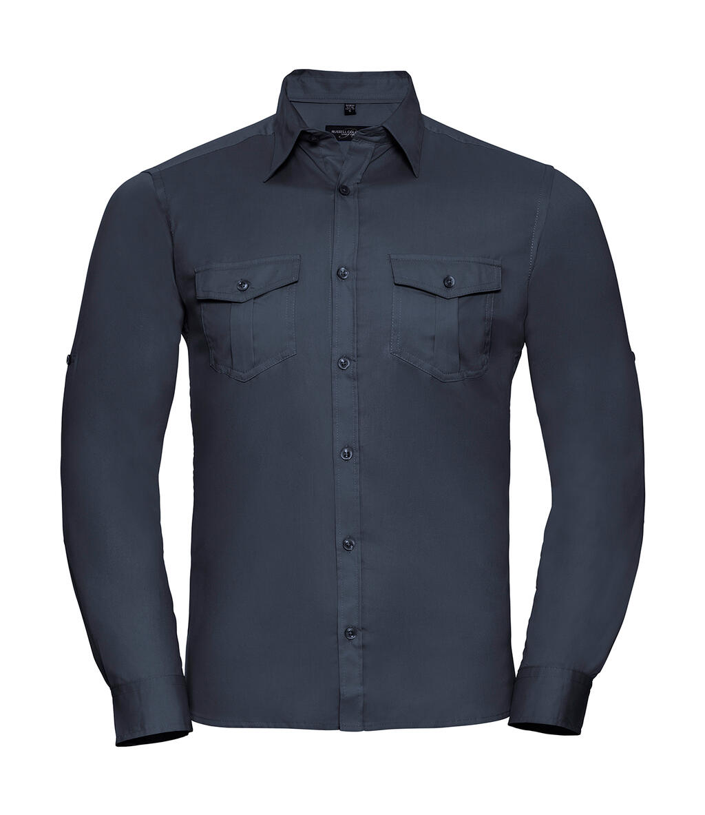 Russell Collection Roll Sleeve Shirt Long Sleeve