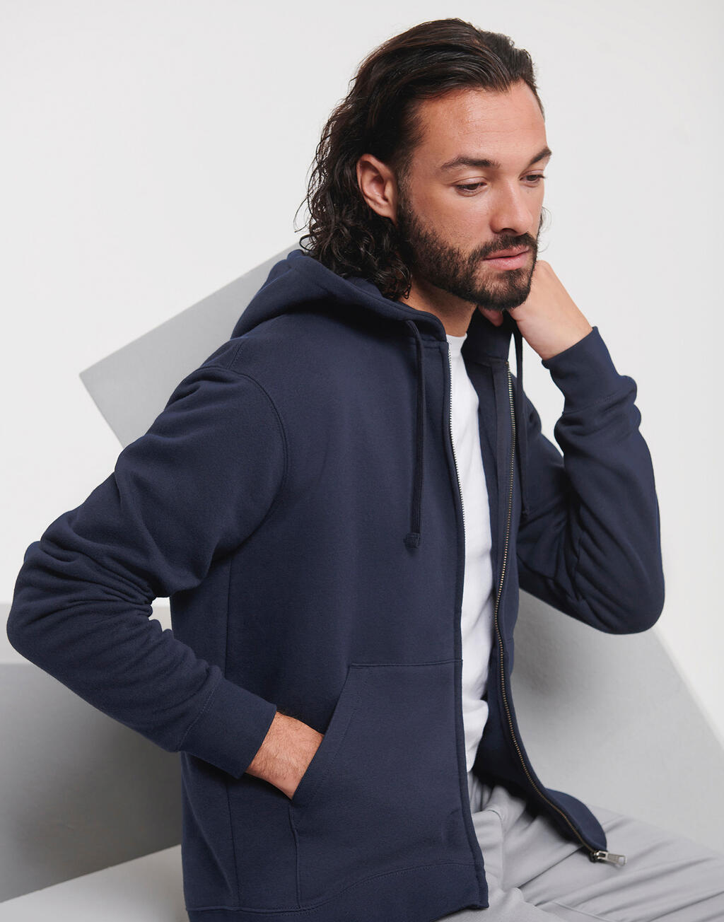 Russell Men's Authentic Zipped Hood - Afbeelding 2