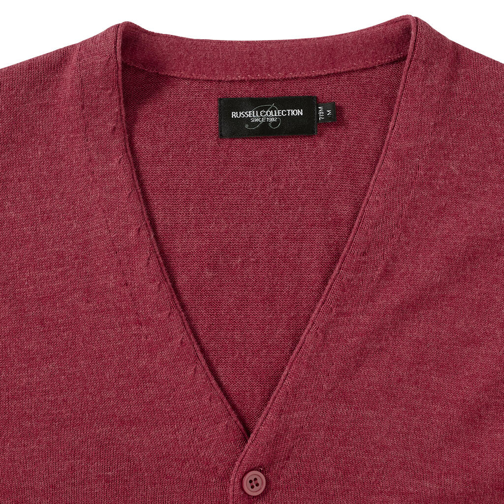 Russell Men's V-Neck Sleeveless Knitted Cardigan - Afbeelding 5