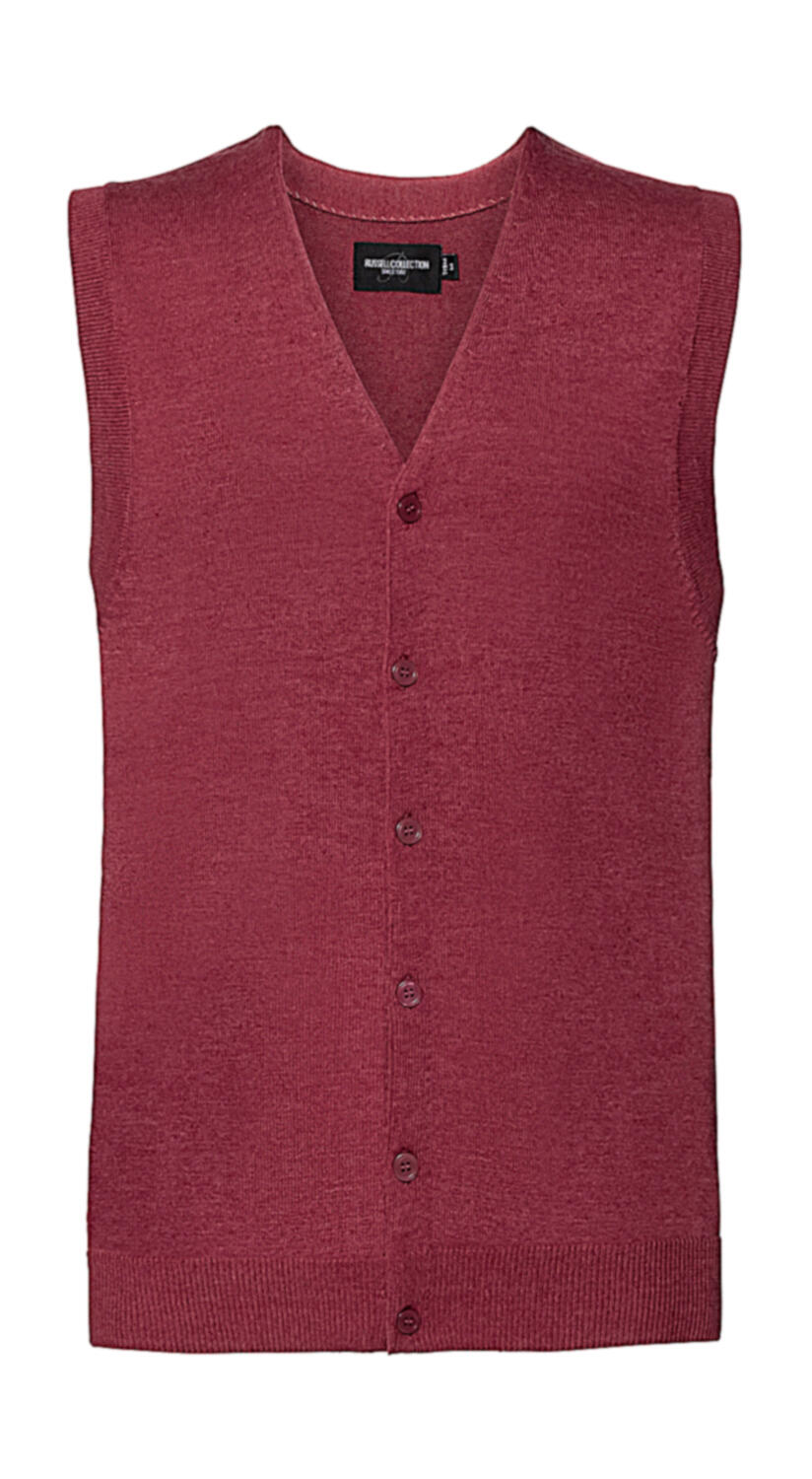 Russell  Men’s V-Neck Sleeveless Knitted Cardigan