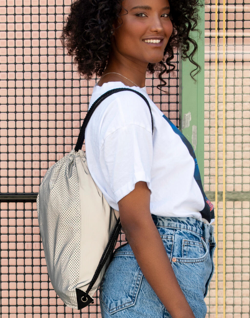 Shugon Stafford Reflective Drawstring Backpack