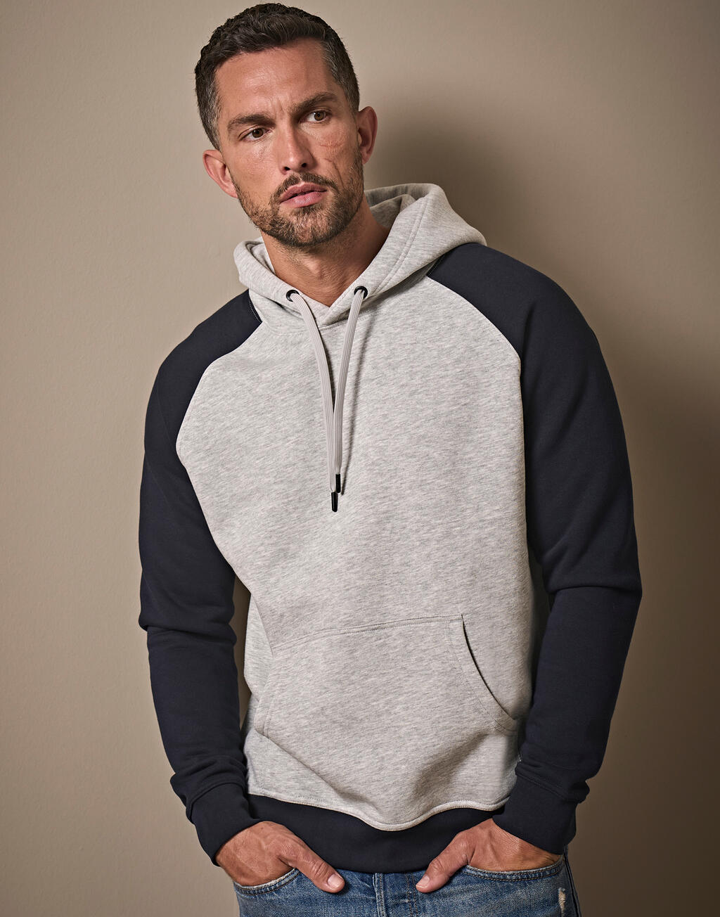Tee Jays Two-Tone Hooded Sweatshirt