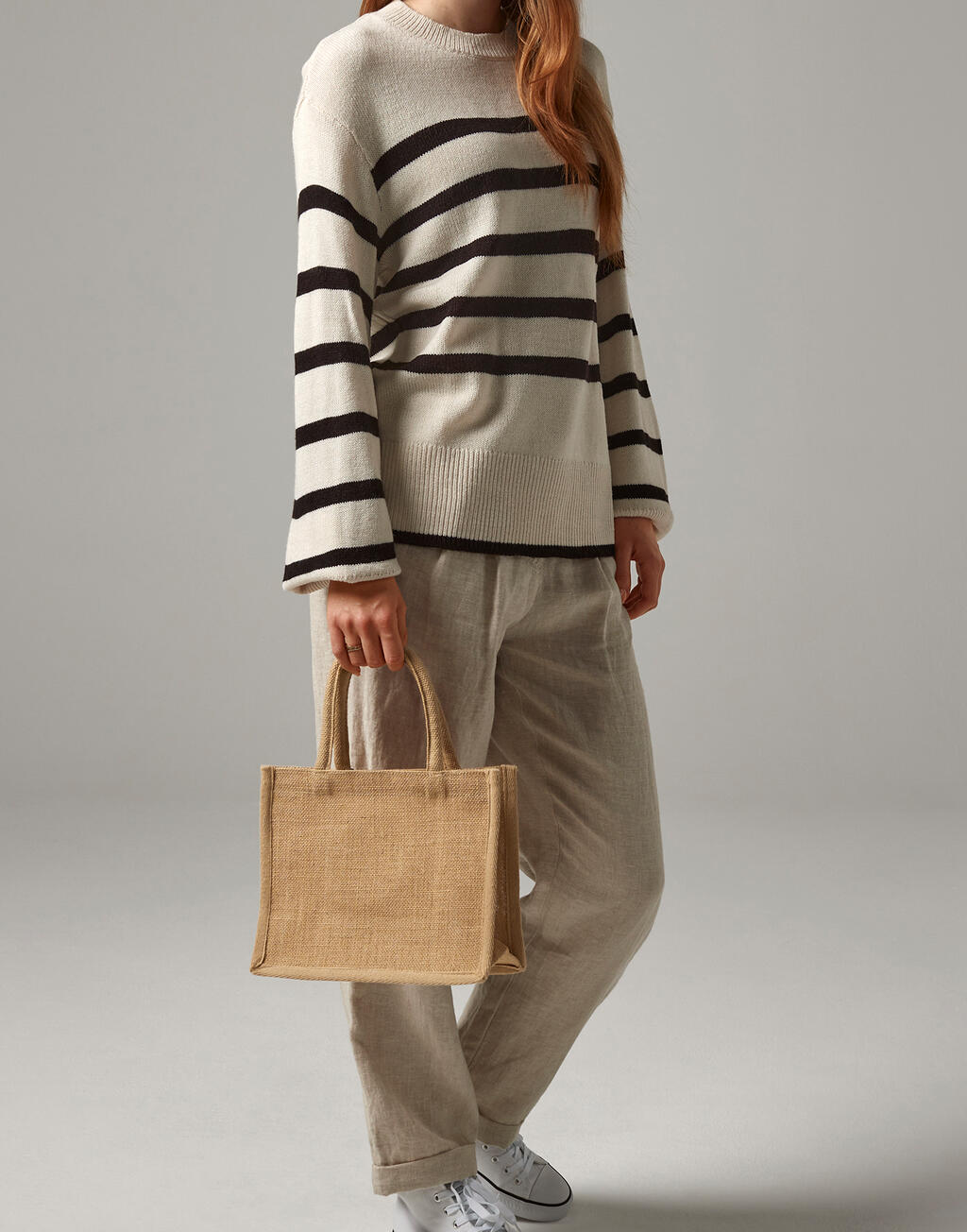 Westford Mill Natural Starched Jute Mini Gift Bag - Afbeelding 5