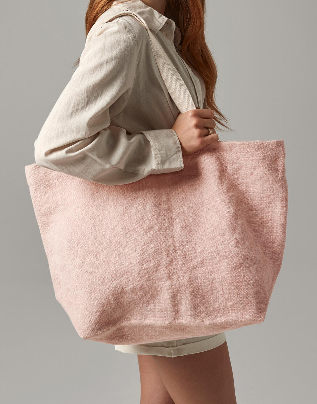 Westford Mill Soft Washed Jute Beach Bag - Afbeelding 4