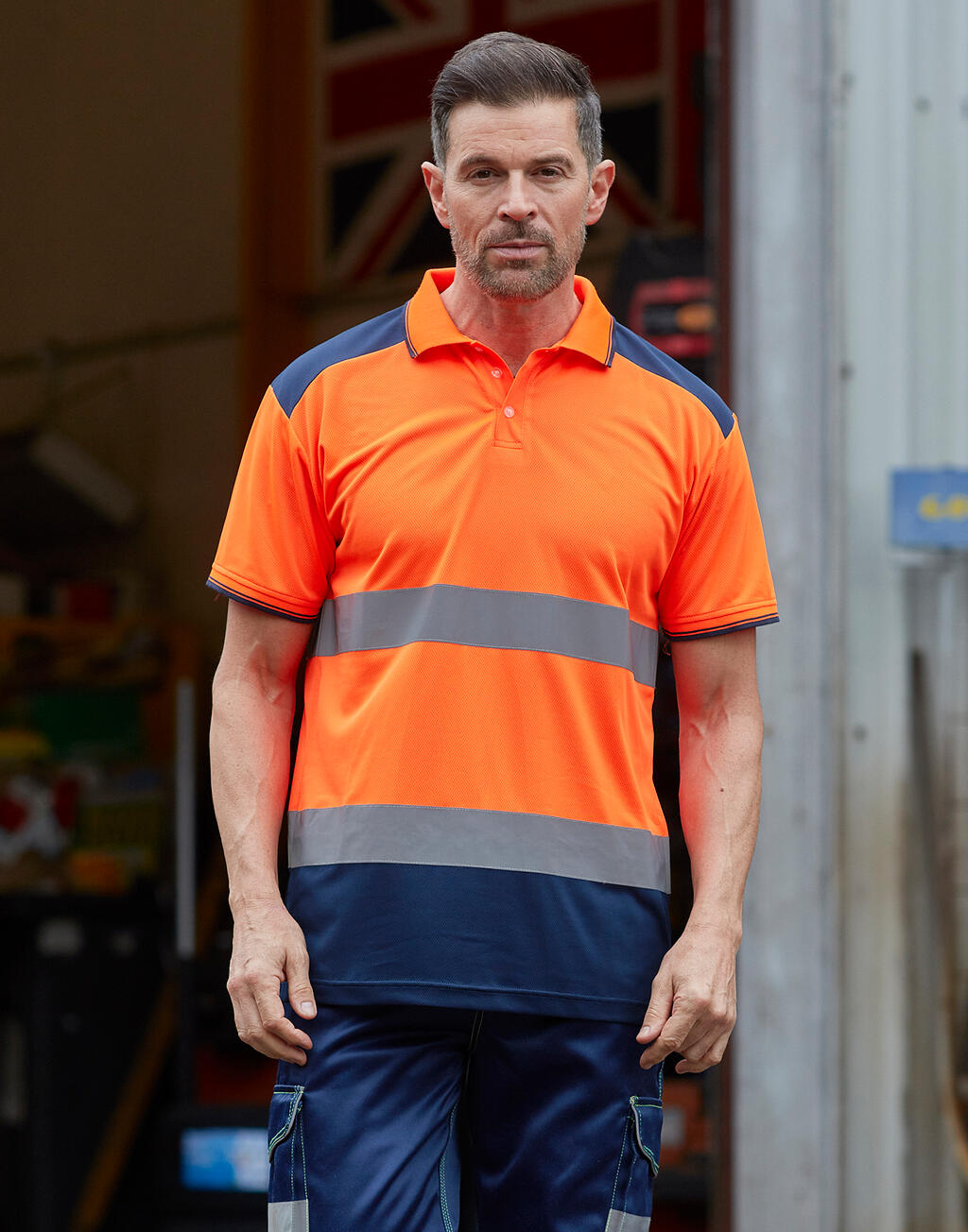 Yoko Fluo 2-tone polo