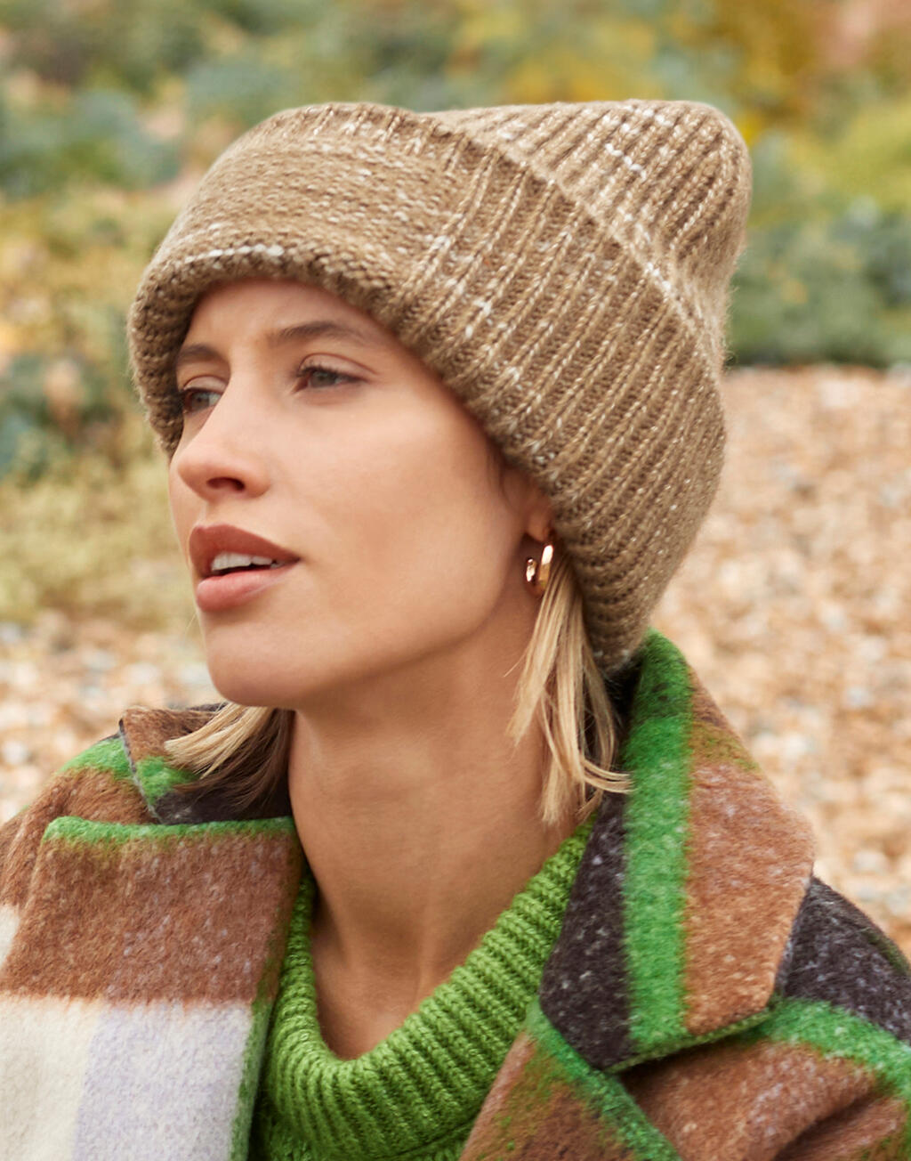 Beechfield Chunky Knitted Patch Beanie