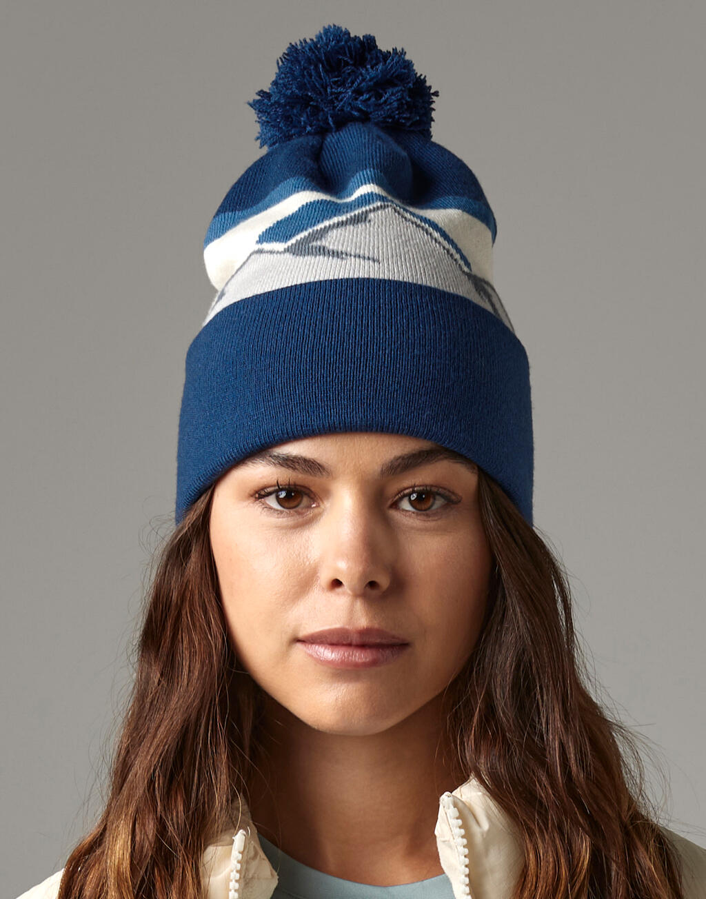 Beechfield Mountain Peaks Pom Pom Beanie - Afbeelding 3