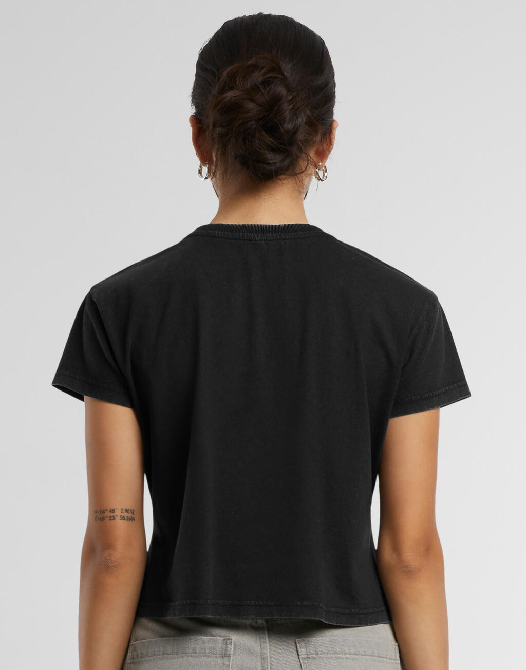 Build Your Brand Ladies Vintage Cropped Tee - Afbeelding 2