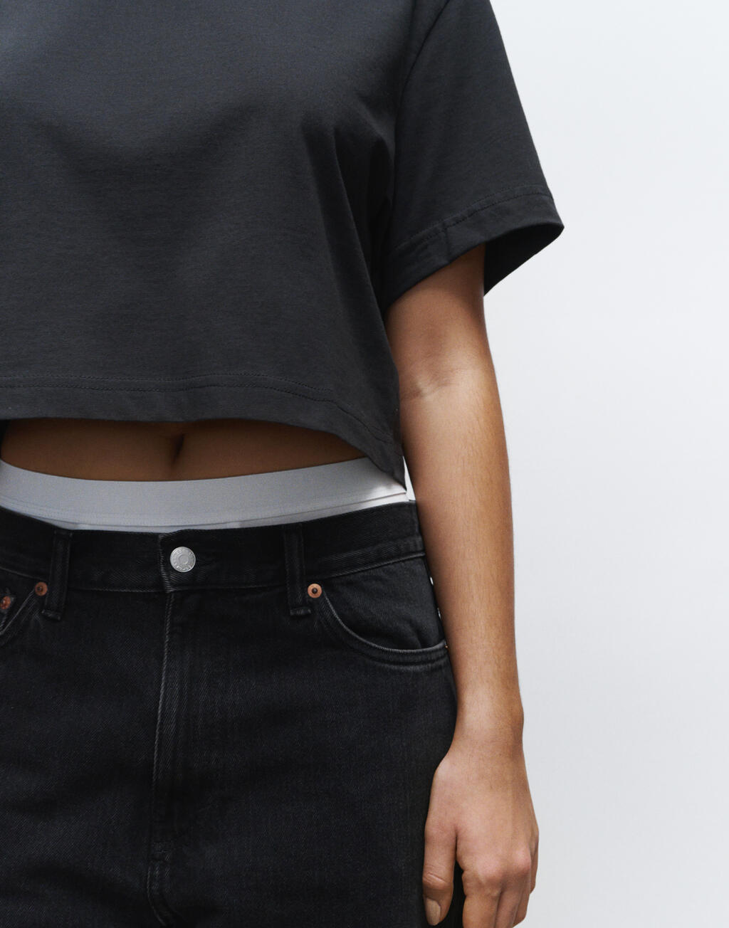 True Blanks "by H&M Group" Womens Crop Top - Afbeelding 3