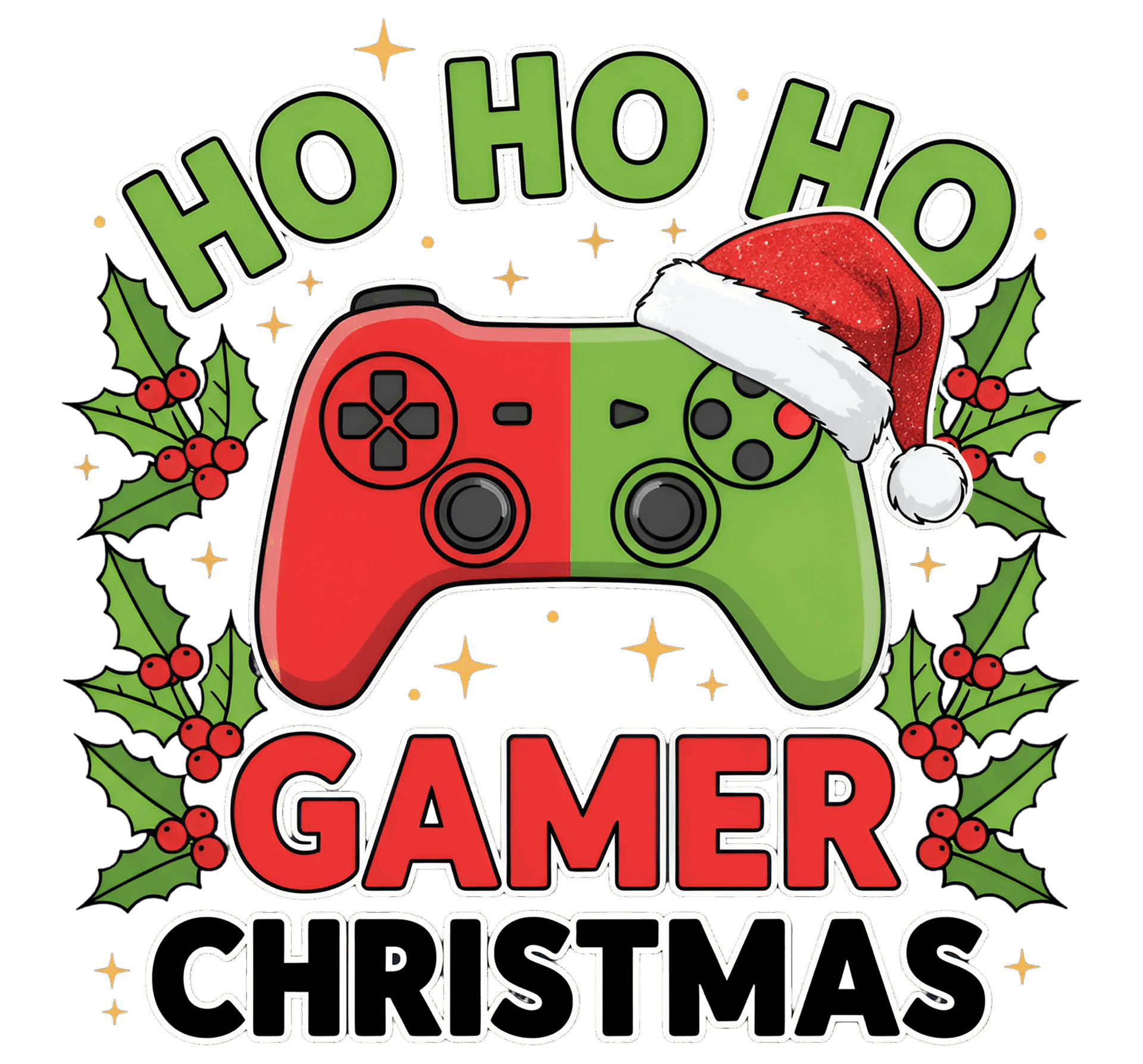DTF Design kant en klaar – Gamer Christmas Funny CH0021