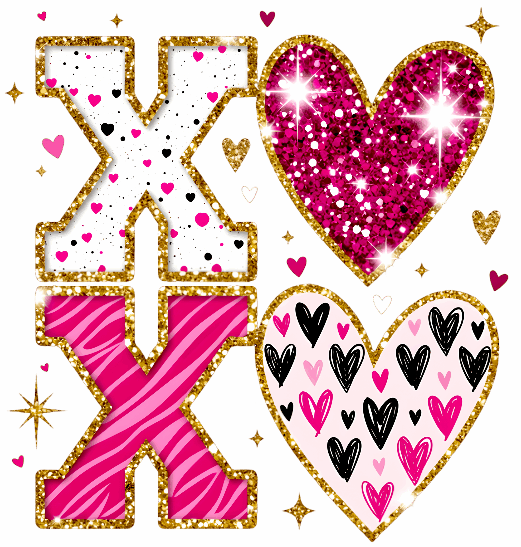 DTF Design kant en klaar – Valentine XOXO V0001
