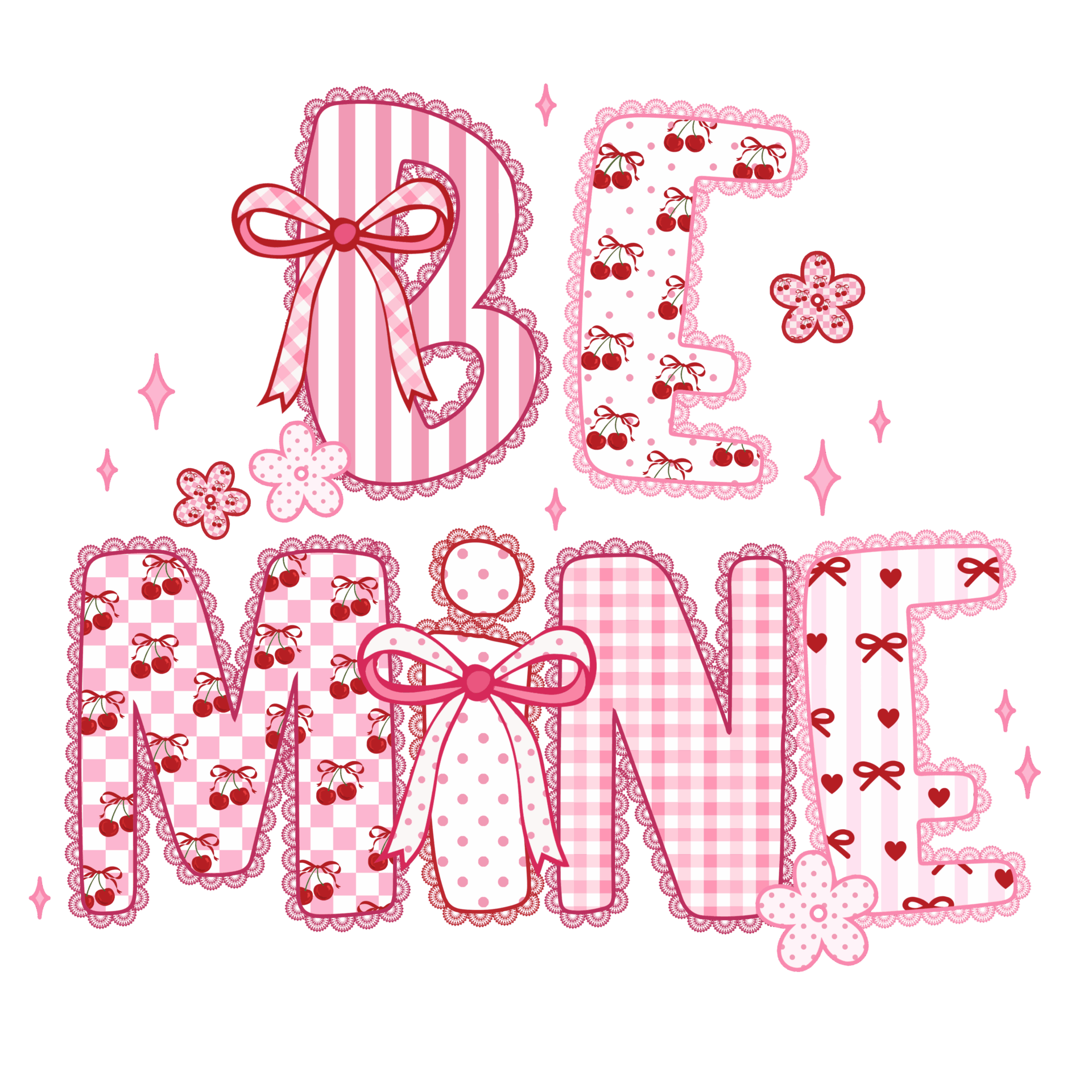 DTF Design kant en klaar –Be Mine Valentine V0015