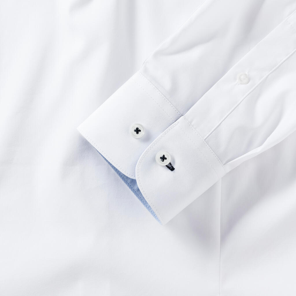 Russell Athletic Men's LS Tailored Contrast Ultimate Stretch Shirt