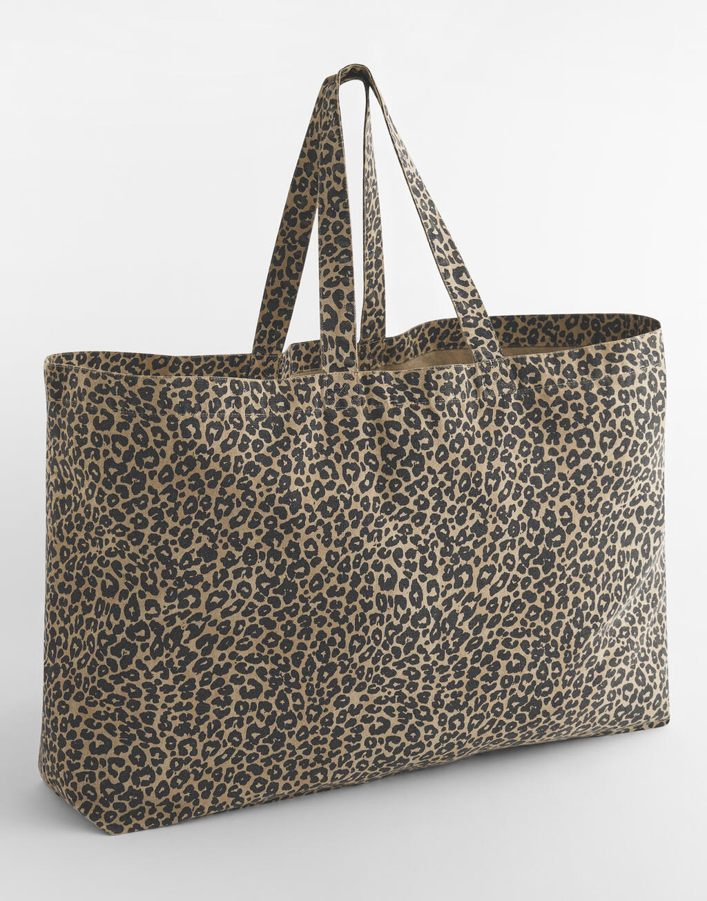Westford Mill Leopard Print Canvas Oversized Tote Bag