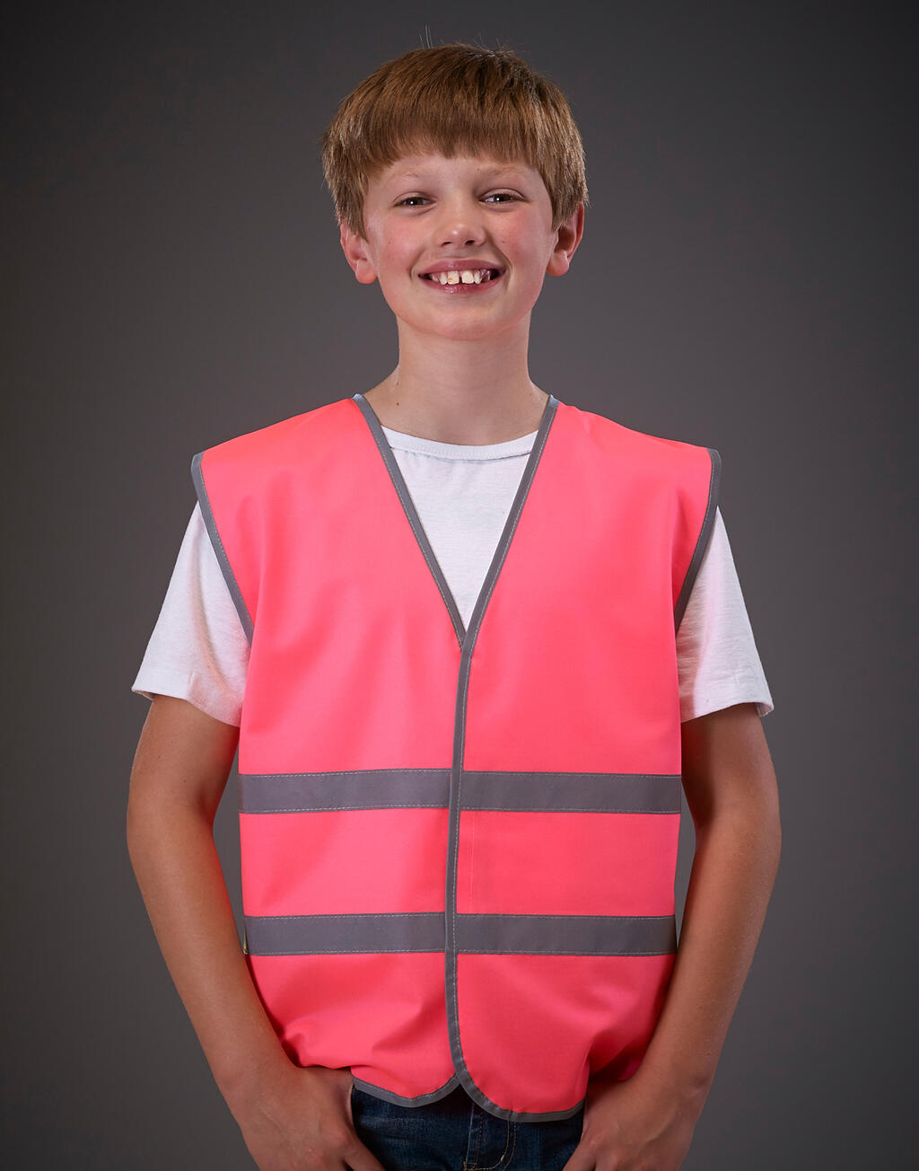 Yoko Kids Fluo Reflective Border Waistcoat