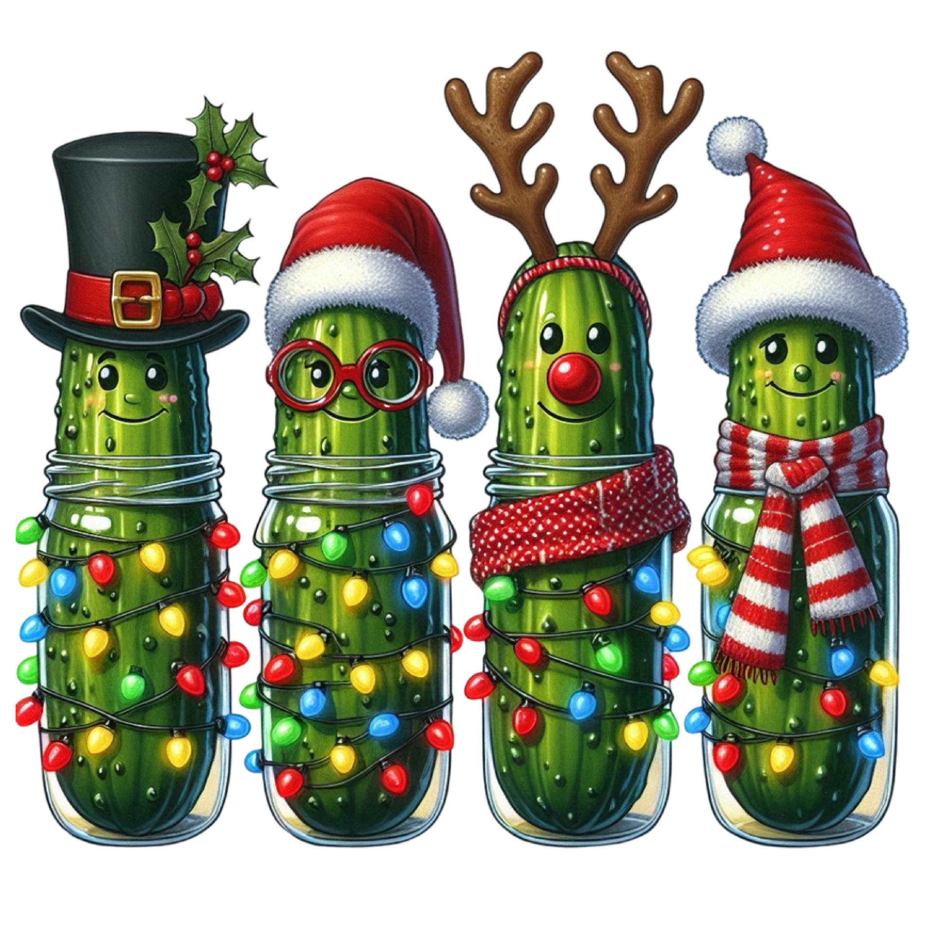 DTF Design kant en klaar – Christmas Pickles CH0002