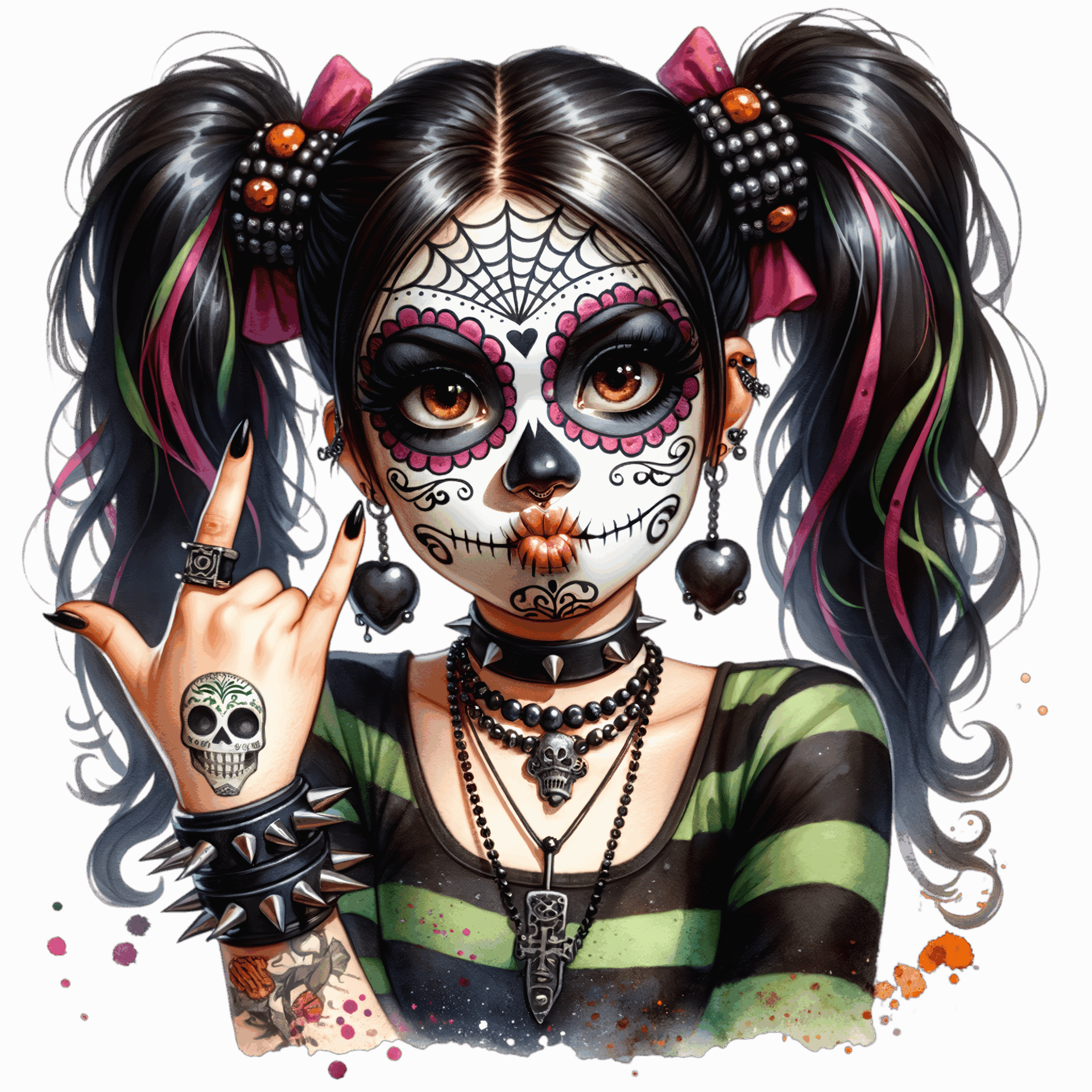 DTF Design kant en klaar – Punk Girl P0005