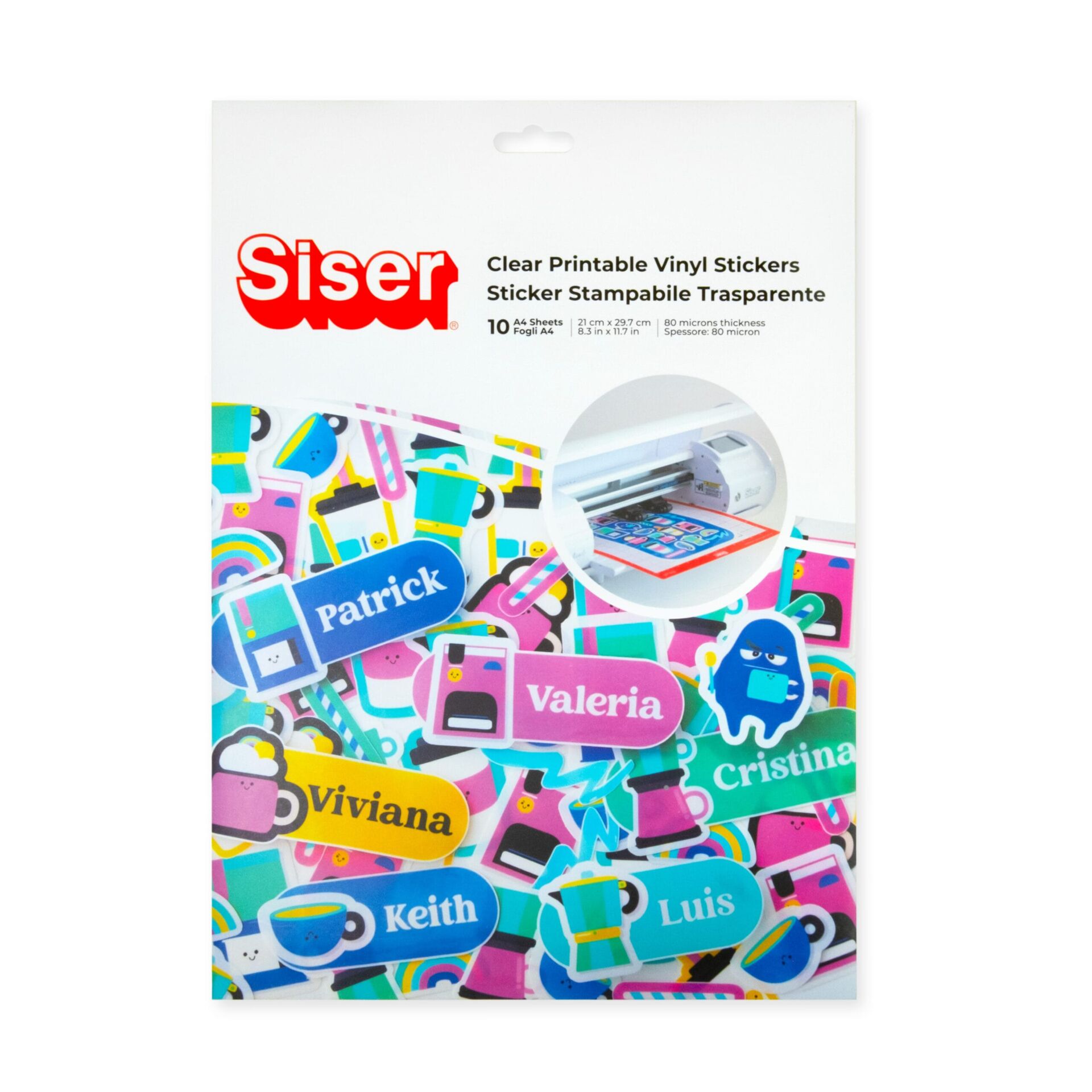 Siser craft pack sticker Clear Printable vinyl- 10 sheets