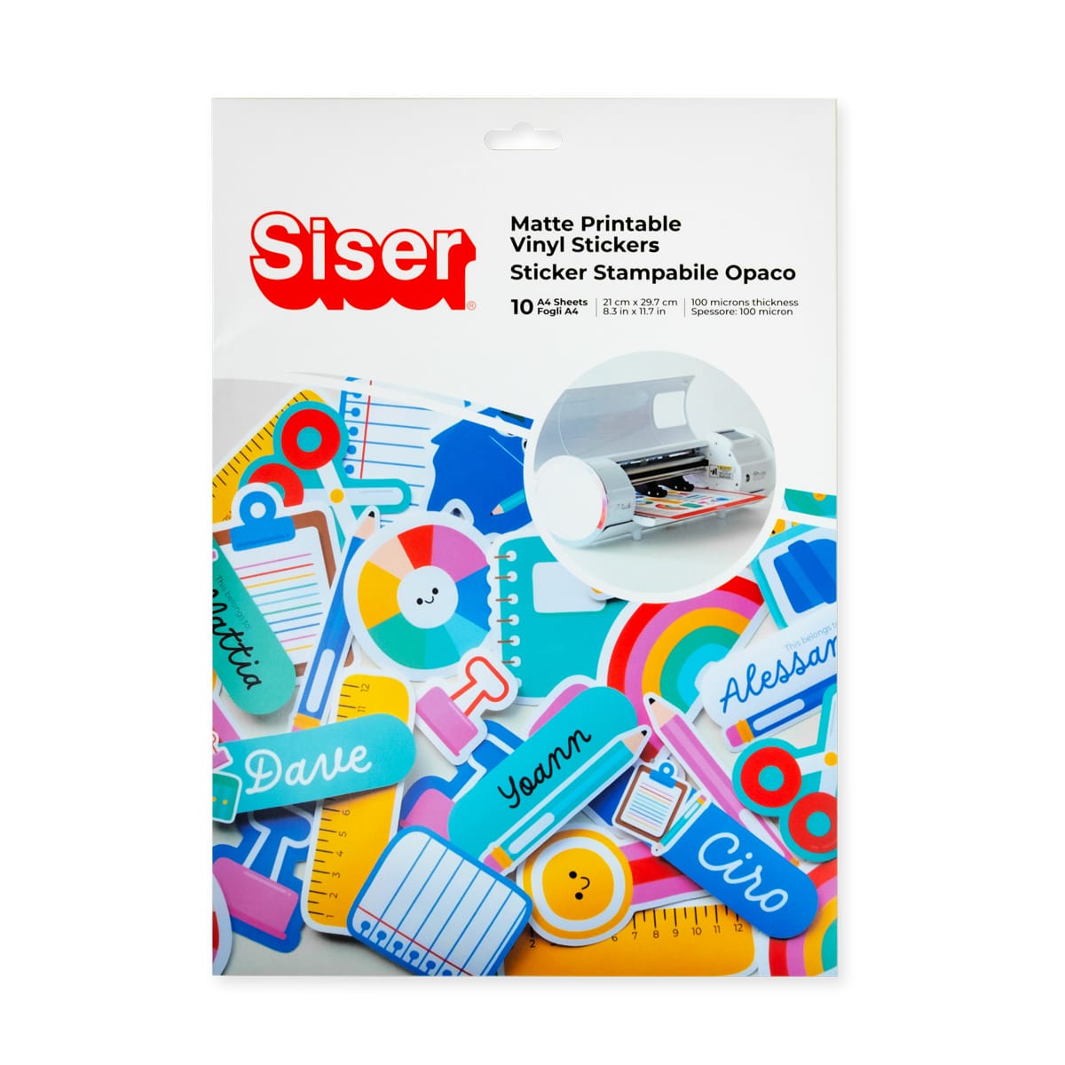 Siser craft pack sticker Matte Printable vinyl- 10 sheets